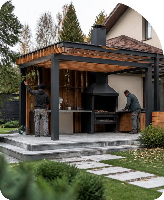 Заказать навес для мангала в Узловой по цене от 35648 р. | РадиДОМА-Злв